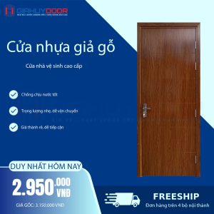 CỬA NHỰA GIẢ GỖ GIAHUYDOOR – CHẤT LƯỢNG CAO, GIÁ HỢP LÝ