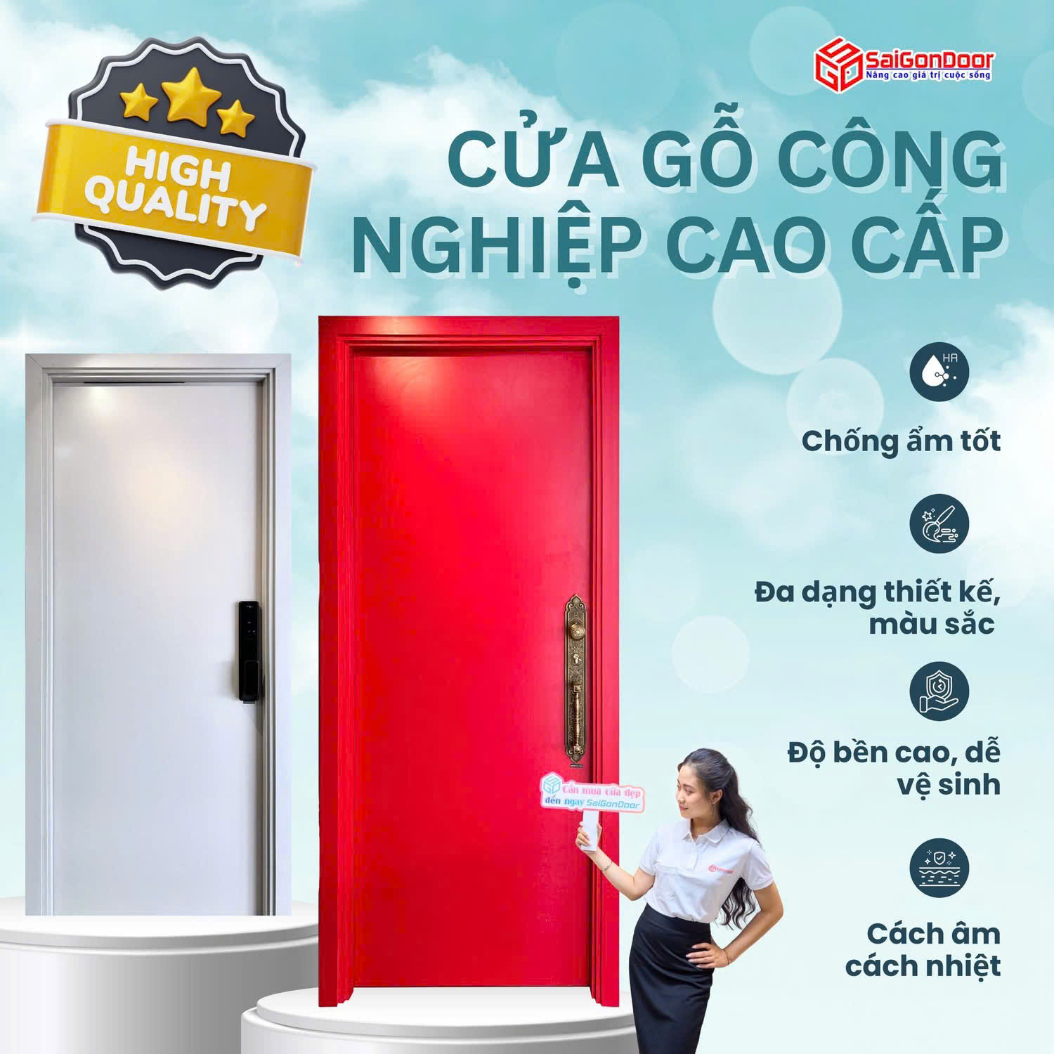Cửa gỗ công nghiệp: Xu hướng nội thất bền vững và sang trọng cho ngôi nhà hiện đại